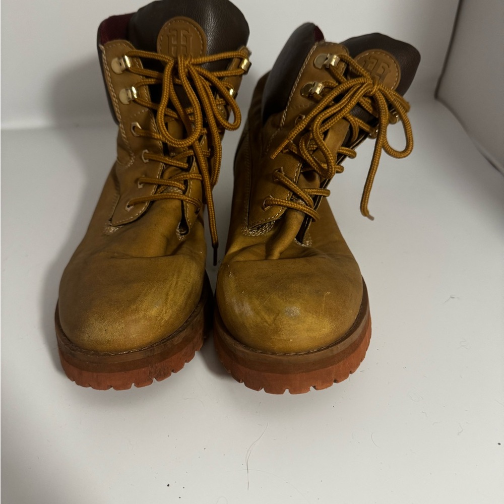 Tommy Hilfiger Tan Leather Boots